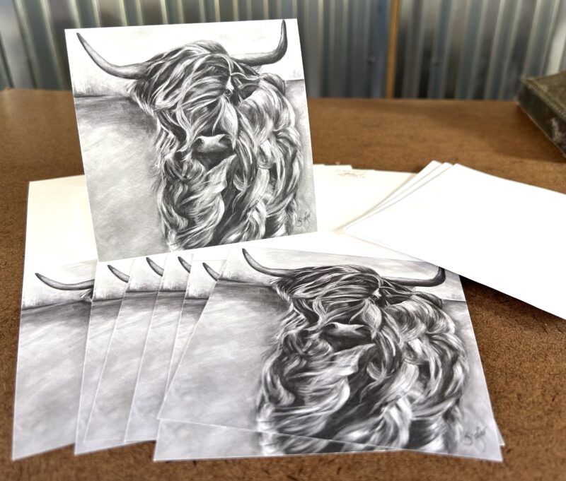 Highland Cow Stationery - Set of 6